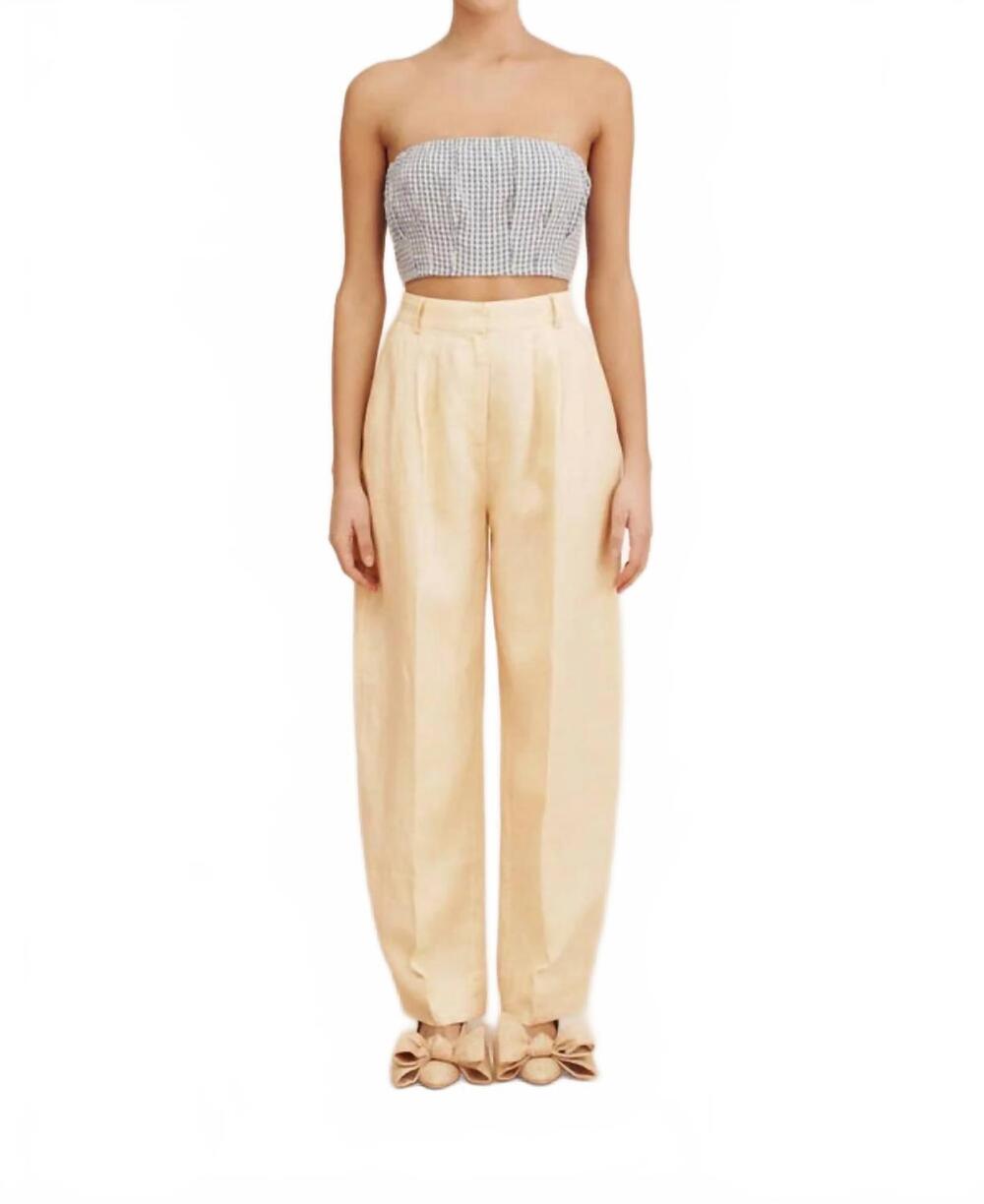 NEW POSSE rio high-rise barrel trouser in citron